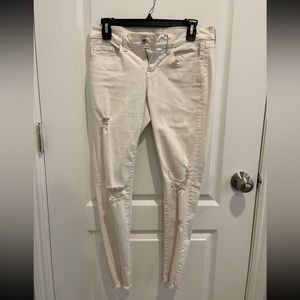 Skinny white jeans